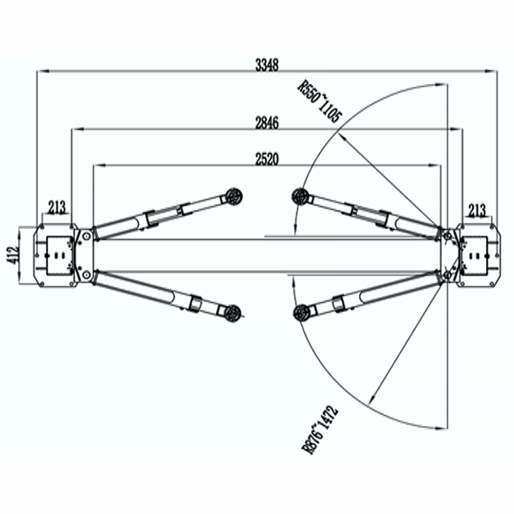 ТЕМП S4B-2 380V C Подъёмник электрогидравлический двухстоечный, 4 т