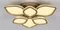 Люстра потолочная светодиодная Rilon 9331/3+3S CHAMPAGNE GOLD, 180 Вт, золотая и шампань