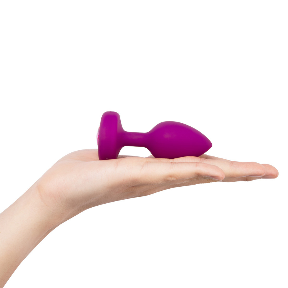 b-Vibe Vibrating Jewel Plug S/M - Анальная пробка с вибрацией