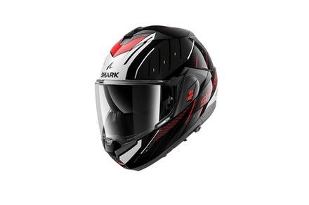 Шлем модуляр Shark OXO RYDGER Black/Silver/Red, L