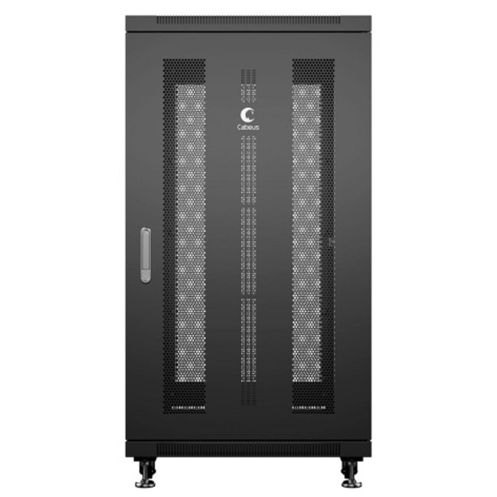 Шкаф напольный 19", 18U Cabeus ND-05C-18U60/60-BK