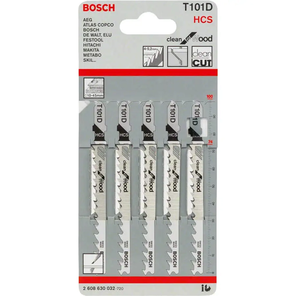 Пилки по дереву для лобзика T 101 D BOSCH 2608630032