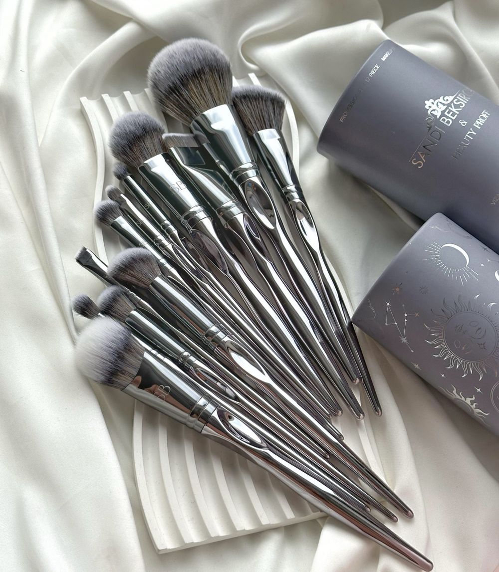 Набор из 12 кистей Beauty Proff Silver Brush Set
