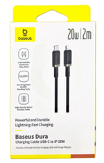 Кабель-зарядка Type-C на Lightning Baseus Dura Series 20W 2м (P10377800U01-02) черно-золотистый