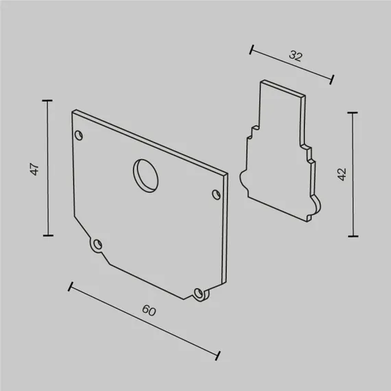 Заглушка Accessories for tracks Exility TRA034EC-SCHN-42B Maytoni