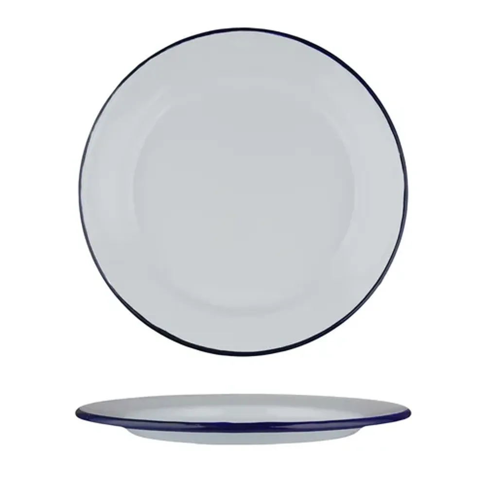 Тарелка d 25 см h2,3 см Blue Rim эмалированая сталь SUNNEX [1]
