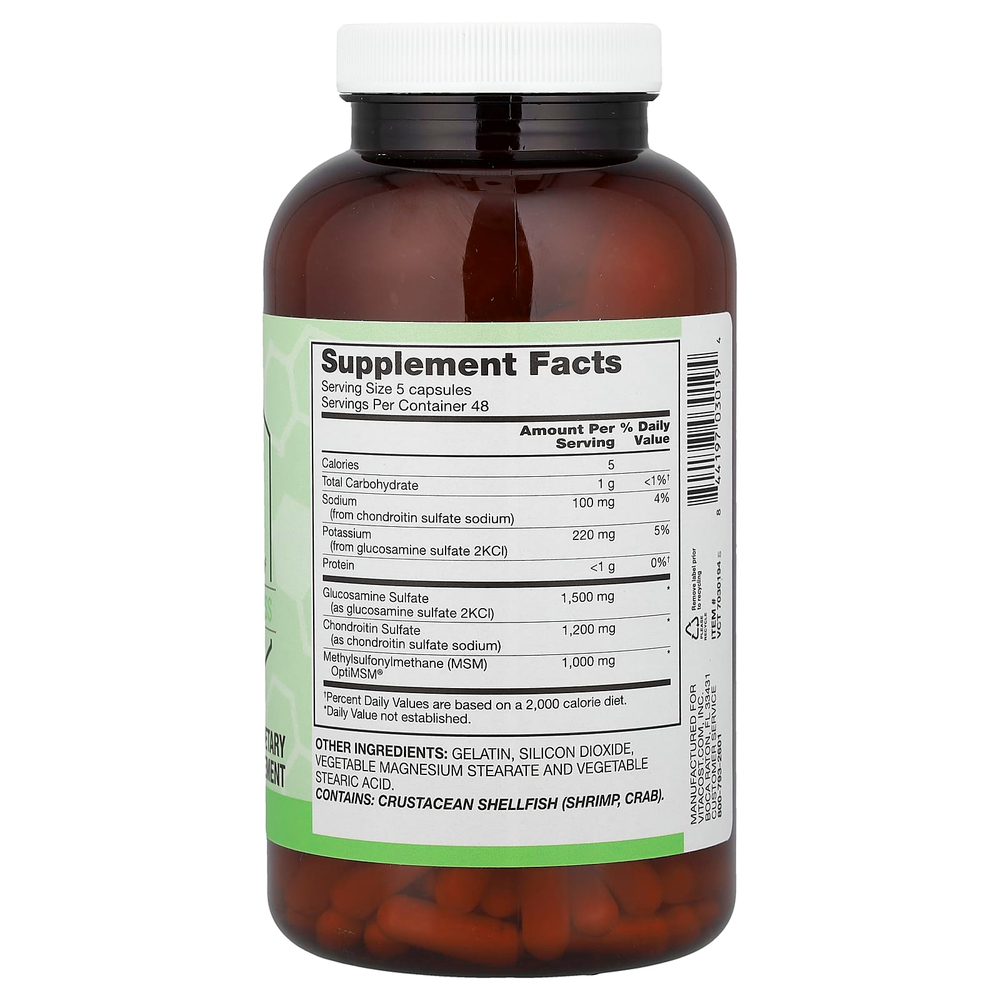 Vitacost, Glucosamine, Chondroitin & MSM, 240 Capsules