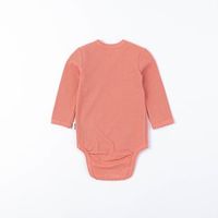 Боди-кимоно с длинным рукавом из рифленой ткани "Коралл" 0+