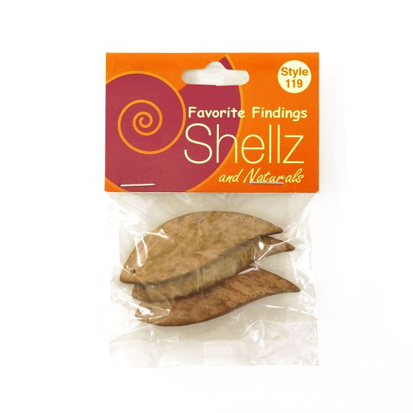 Пуговицы кокос на ножке, Shellz & Natural Coconut Dangle, оранжевый, 3 шт, Blumenthal Lansing