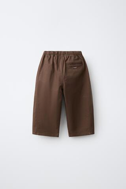 ZARA БРЮКИ BAGGY, КОРИЧНЕВЫЙ