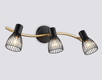 Накладной спот с выключателем в стиле лофт 3*Е14 TR8661 черный/золото Loft Traditional Ambrella
