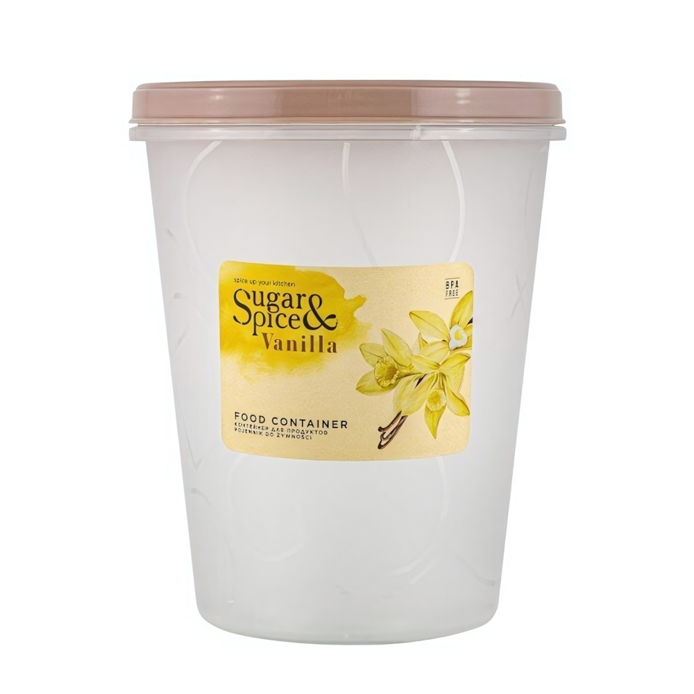 Банка для продуктов Sugar&Spice Vanilla с завинчивающейся крышкой 1л латте