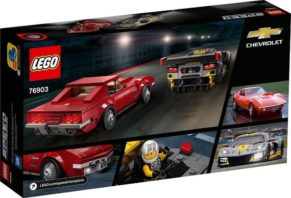 Lego konstruktor Speed Chevrolet Corvette C8.R Race Car and 1968 Chevrolet Corvette