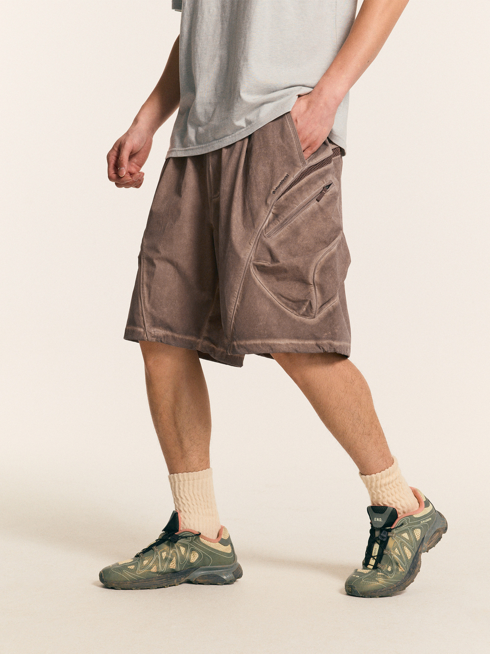 Шорты Nothomme Monterest Garment Dyed коричневый