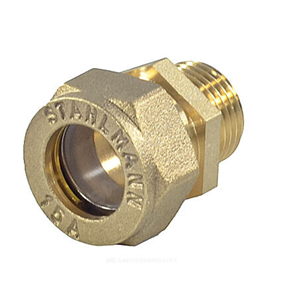Муфта латунь 20Aх1/2" обжим/НР STAHLMANN SSML2001/2BEF
