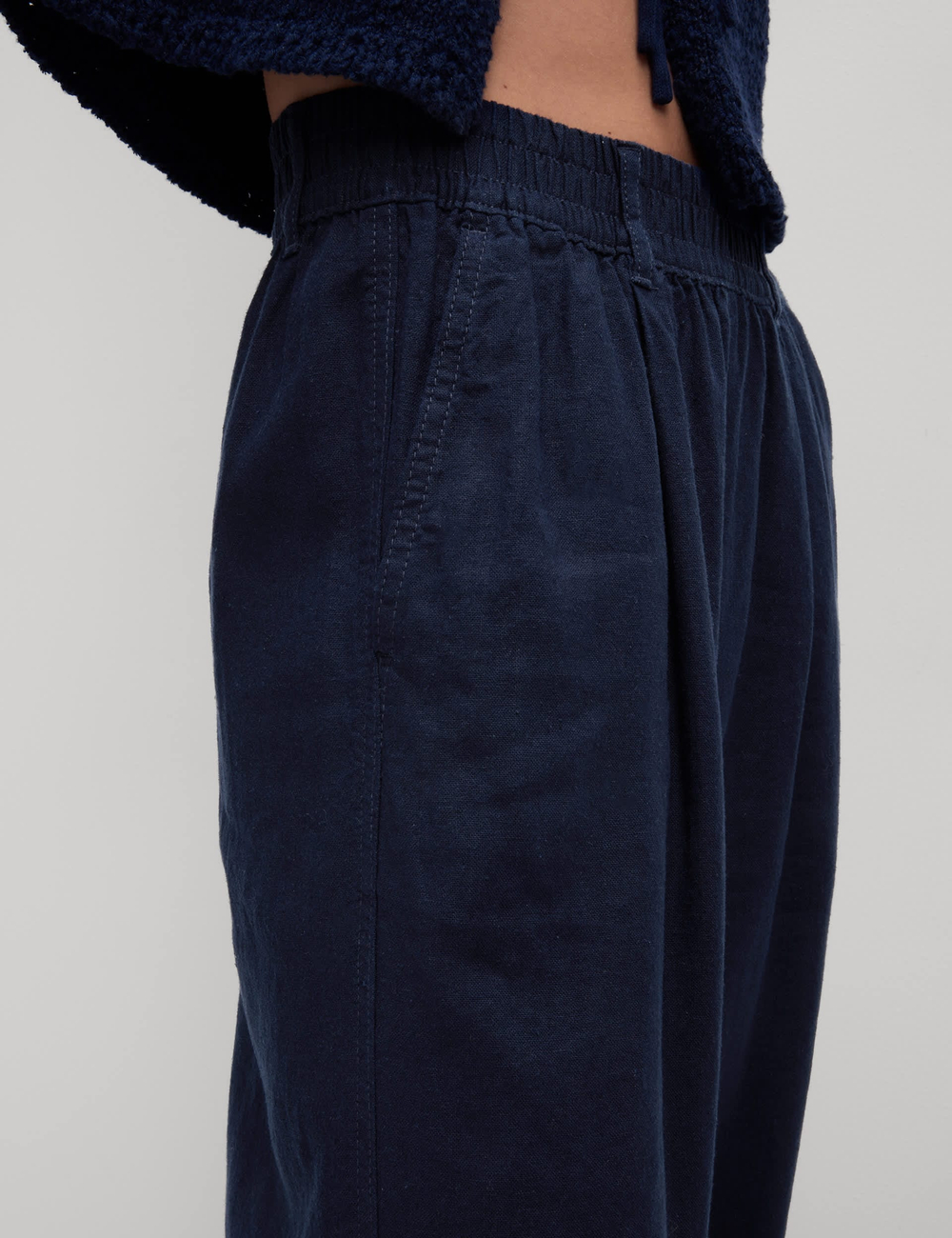 Широкие брюки из смесовой льняной ткани T57009087 - Marks & Spencer