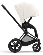 Коляска 3 в 1 Cybex Priam IV Matt Black complete и автокресло Aton B2 i-Size Bay Blue Off White