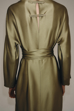 АТЛАСНОЕ ПЛАТЬЕ МИДИ — ZW COLLECTION — ZARA