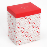 Коробка складная с 3D эффектом «Love you», 18 х 14 х 23 см