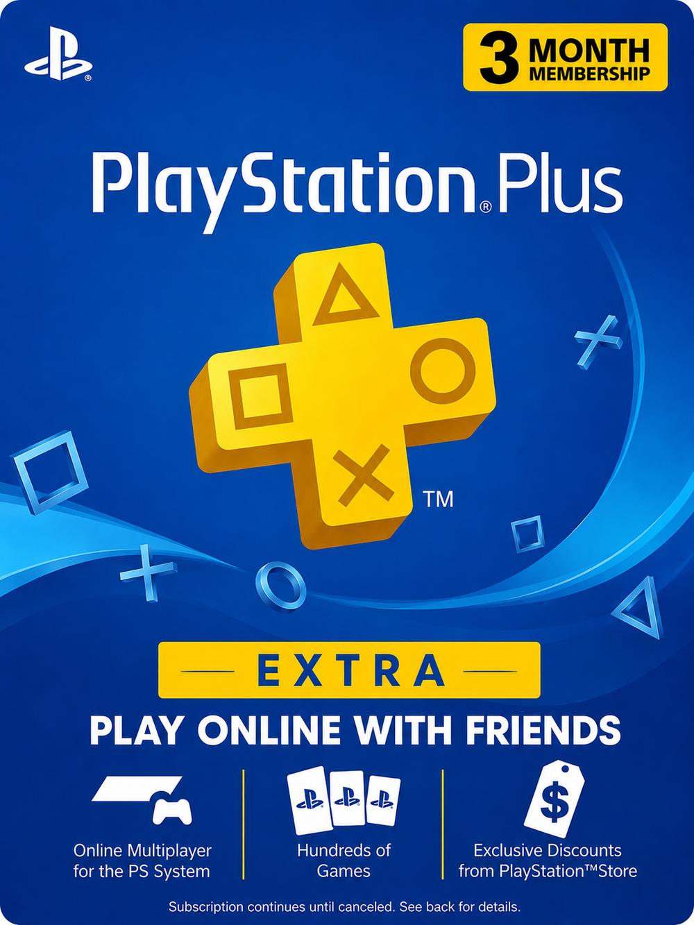 Playstation Store США (USA): 3-месячная подписка PlayStation Plus Extra [услуга выкупа подписки в аккаунт PSN]