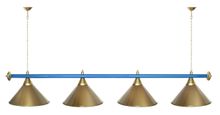 Лампа STARTBILLIARDS 4 пл. (плафоны золотые,штанга золотая,фурнитура золото)