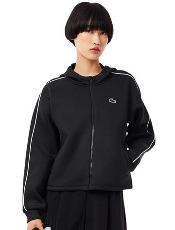 Женская Кофта теннисная Lacoste Sport Ultra Dry - black/white