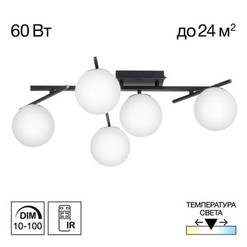 Люстра поворотная с пультом LED 60W 3000К-5500К CL223152 чёрный Dorsy Citilux