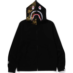 A Bathing Ape Bathing Ape Shark Pattern Hooded Zip Up Свитшот черный