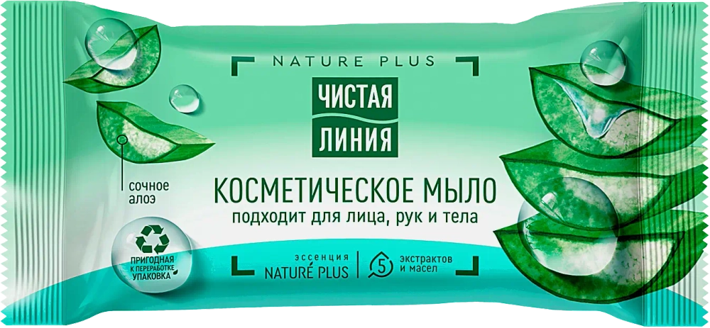Косметическое мыло Чистая линия Алоэ 75г