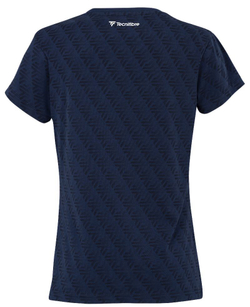 Женская теннисная футболка Tecnifibre Women Graphic Stretch - небесный