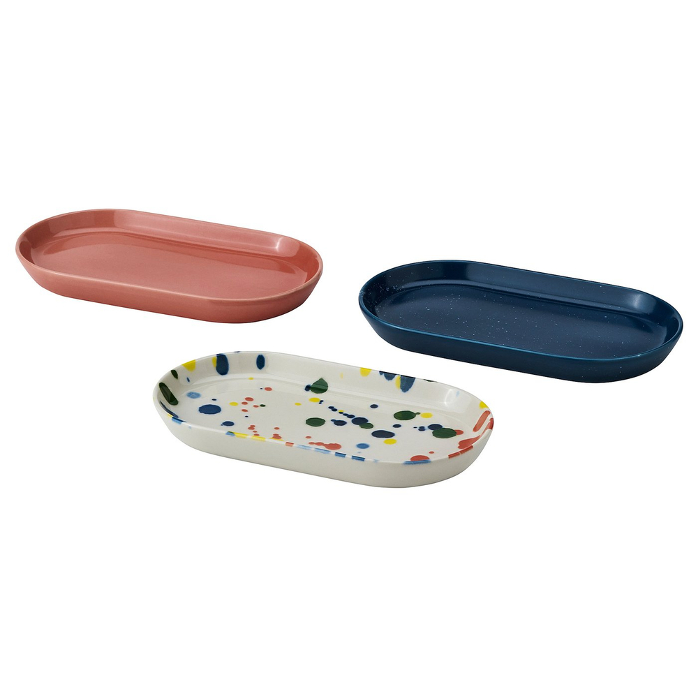 IKEA RÖDSNULTRA  (ИКЕА РЁДСНУЛТРА)  -  Блюдо - разные узоры 20х11 см