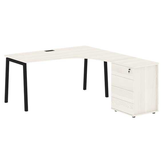 Стол эргономичный с тумбой ELCET 1518(R)  1560х1880х750 EDIS