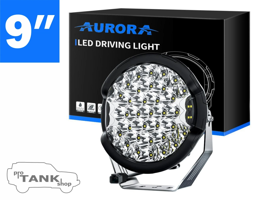 Фара AURORA ALO-GR7-B 9″ 205W (черный обод) комбинированная 1 шт.