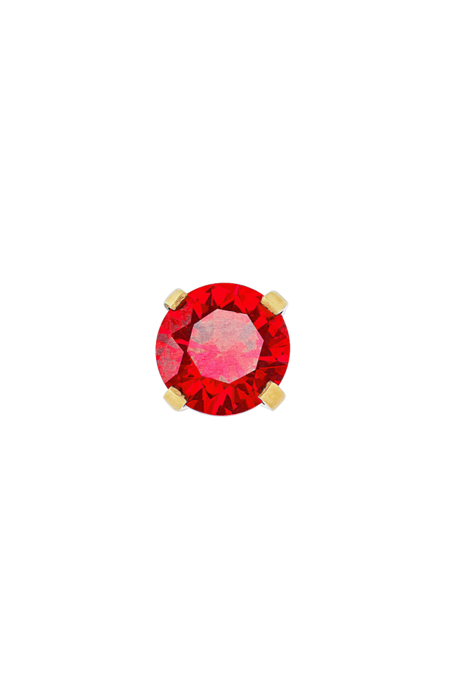 Серьги из серебра со вставками из красных фианитов