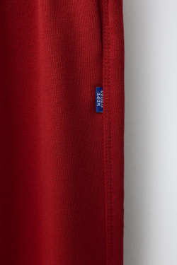 ZARA БРЮКИ BALLOON ИЗ ФУТЕРА, ТЕМНО-РОЗОВЫЙ