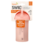 Boon, Swig, силиконовая трубочка, от 6 месяцев, розовая, 270 мл (9 унций)