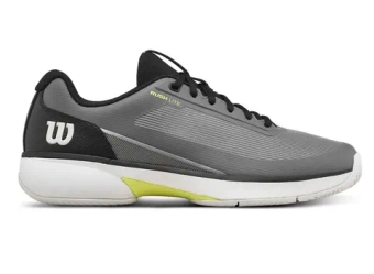 Мужские кроссовки теннисные Wilson Rush Lite 5 - titanium/snow white/black