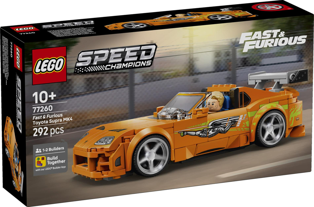 Конструктор лего спид чемпионс Форсаж 77260 | LEGO Speed Champions Furious Toyota Supra MK4 | 292 детали | 10+