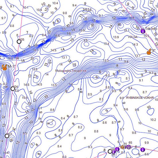 Россия карта глубин для Garmin BlueChart G3 HXEU062R внутренние водные пути 23.50 (2022.00)