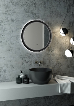 Зеркало "Planet black Led" D 600 с бесконтактным сенсором