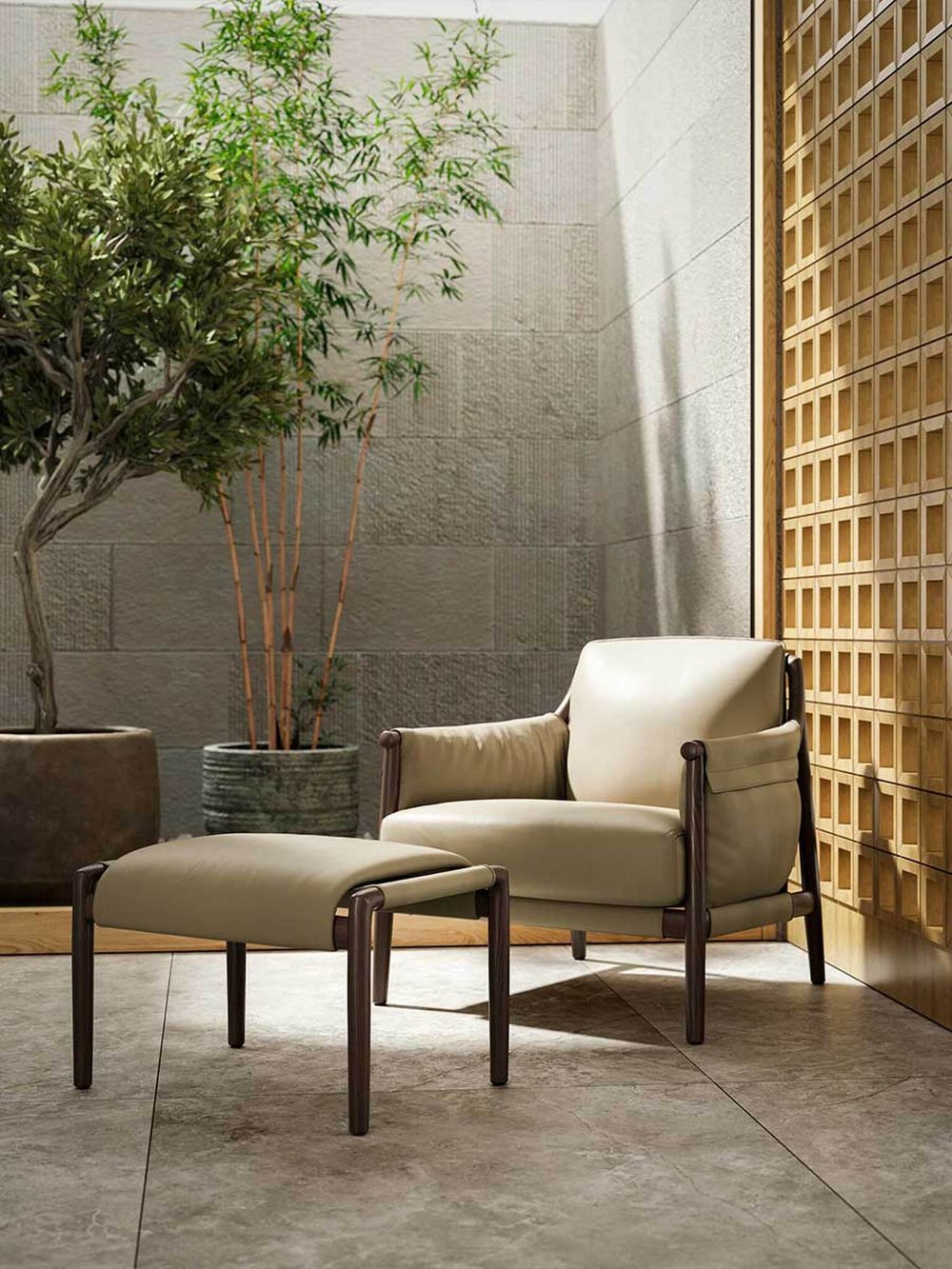 Кресло Poltrona Frau Times Lounge