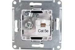Розетка TV+RJ45 Systeme Electric ATLASDESIGN карбон 36378