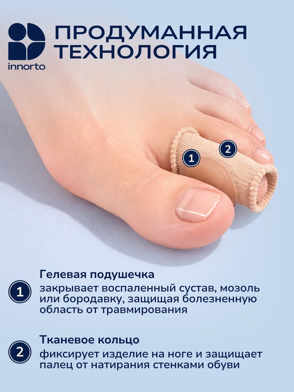 Защитные напальчники для ног от мозолей