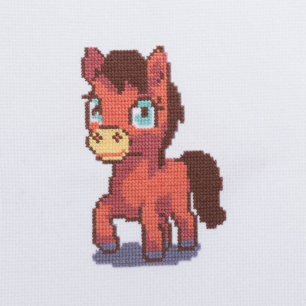 Набор для вышивания нитками Hobby&Pro Kids, Пони 19х18 см