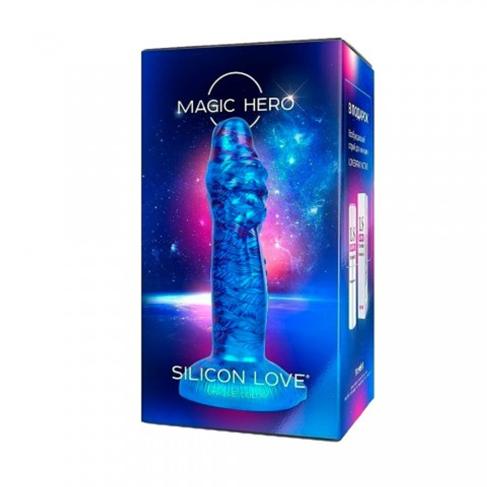 Фаллоимитатор Magic hero, голубой, 22,5*5,4 см
