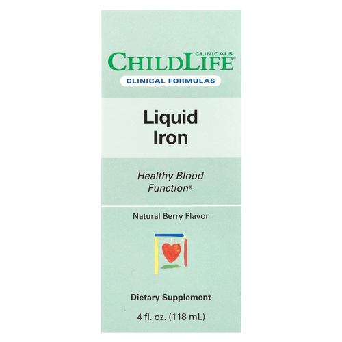 ChildLife Clinicals, жидкое железо, с натуральным ягодным вкусом, 118 мл (4 жидк. унции)