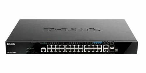 Сетевое оборудование D-Link DGS-1520-28MP/A1A Управляемый L3 стекируемый коммутатор с 20 портами 10/100/1000Base-T, 4 портами 100/1000/2.5GBase-T, 2 портами 10GBase-T и 2