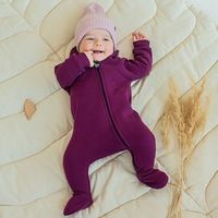 Комбинезон с капюшоном "Слива" утепленный 0-3 м