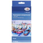 Карандаши акварельные 12 цв. Гамма Лицей + кисть