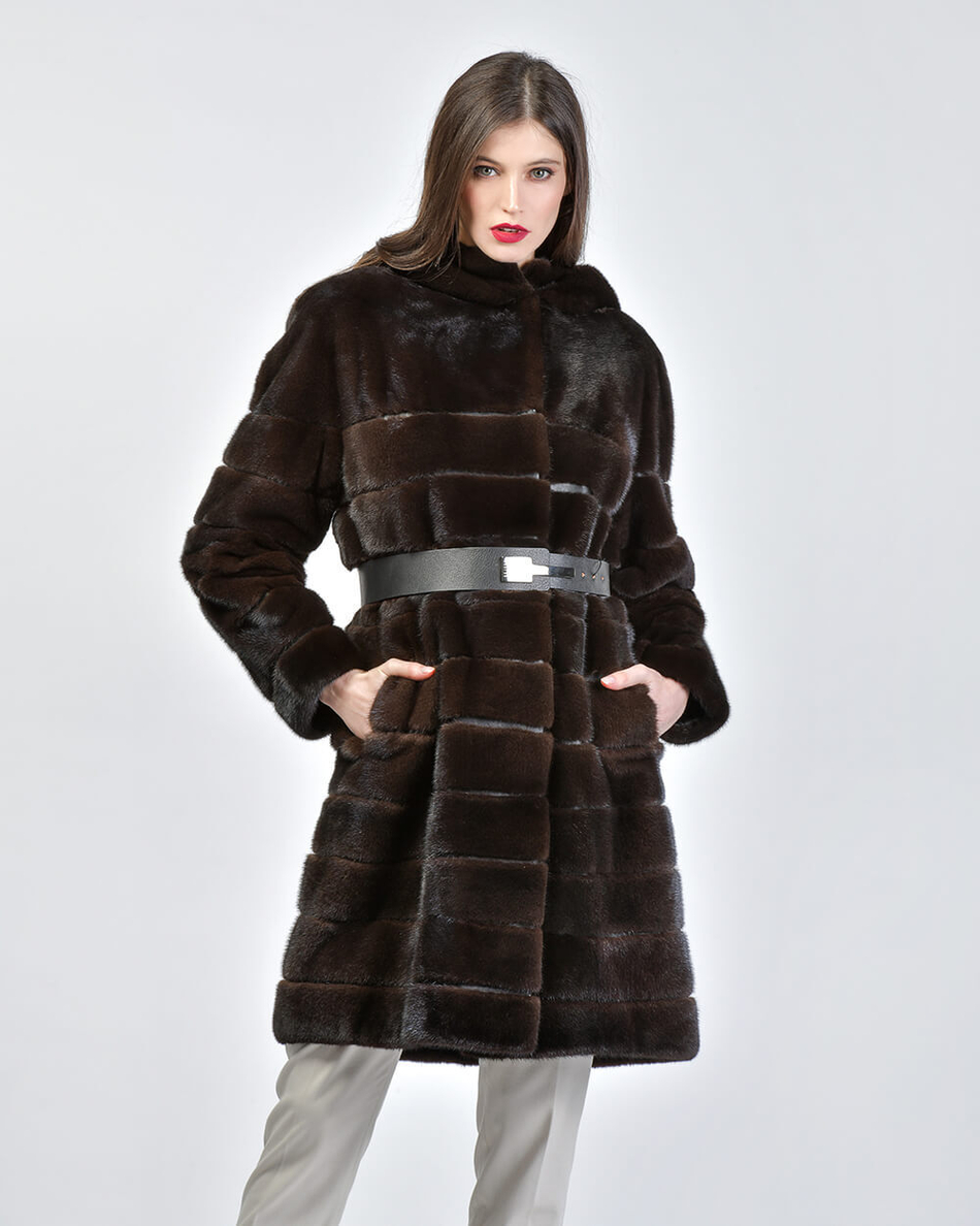 Шуба из меха норки